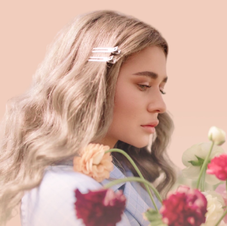 Beautiful girl with flowers